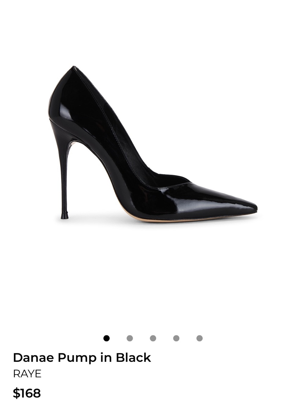 RAYE Danae Black Patent Stiletto Pump